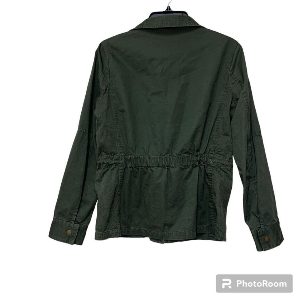 Love Tree Full Zip Army Denim Jacket Green Size Medium - Picture 2 of 4